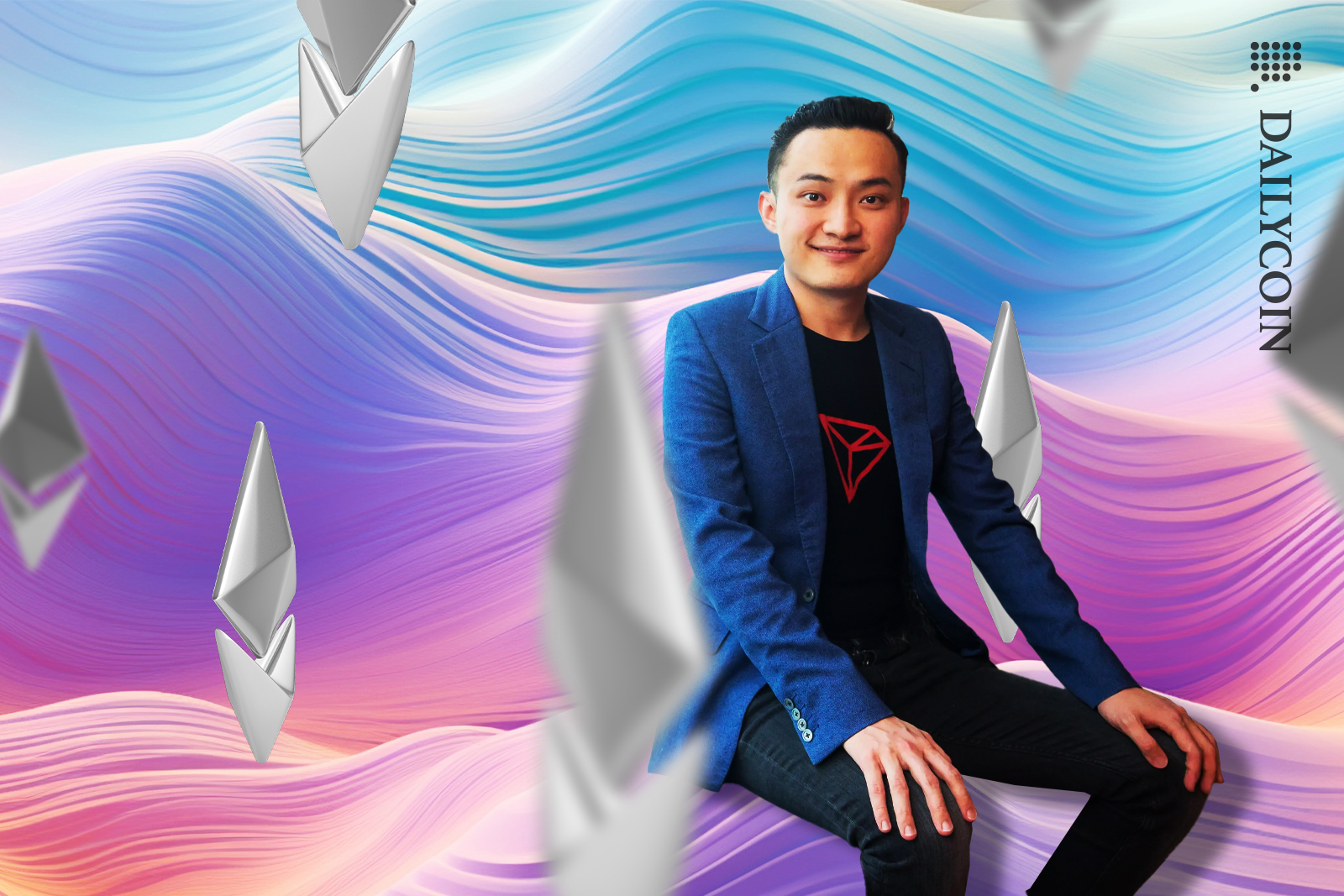 Justin Sun sitting on a wave of ETH's