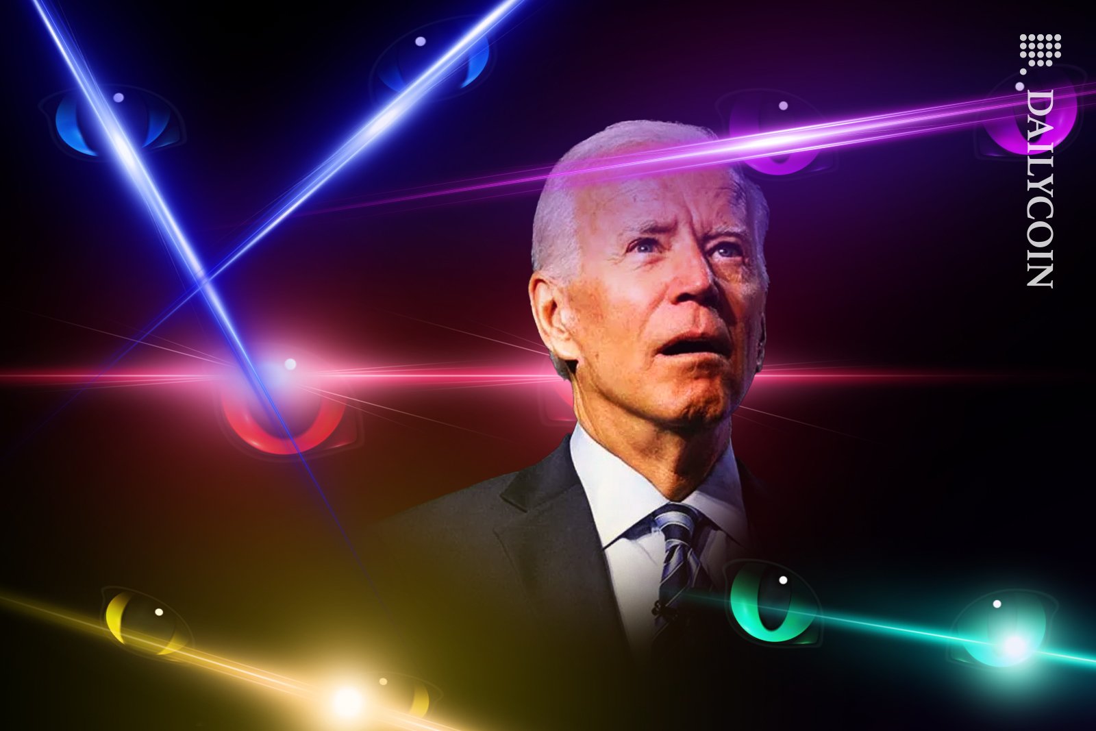 Joe Biden amazed how many lazer eyes are out there.