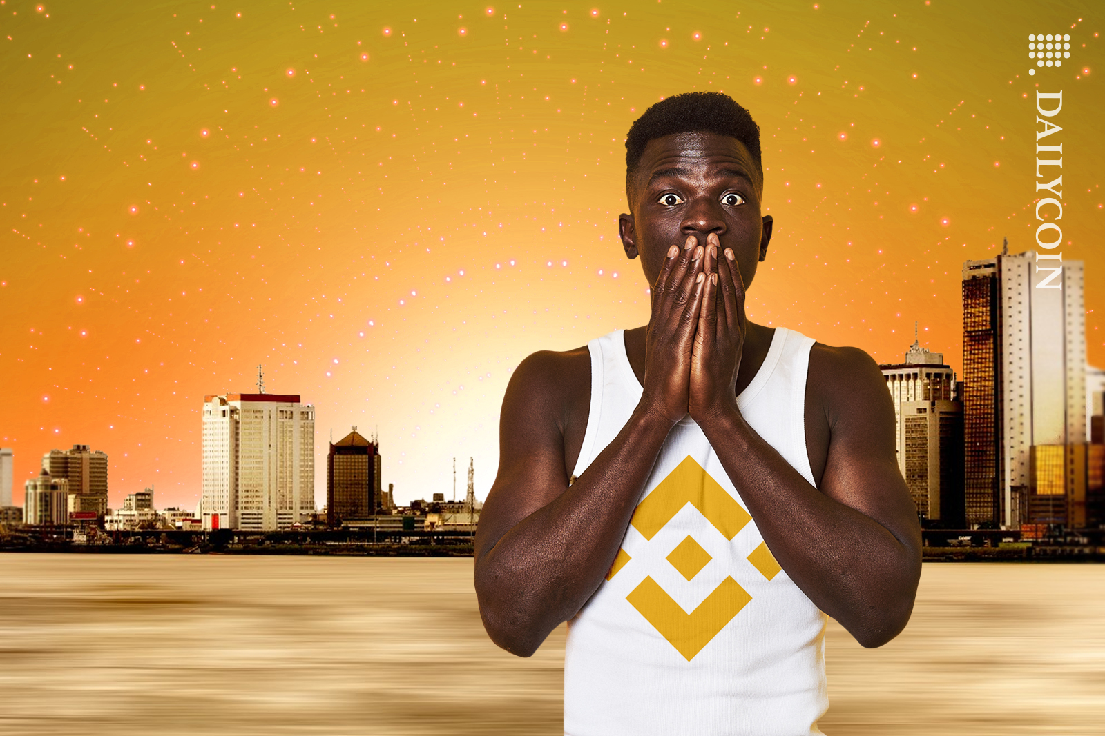 Guy in a vest top in Lagos, Nigeria shocked what Binance did.