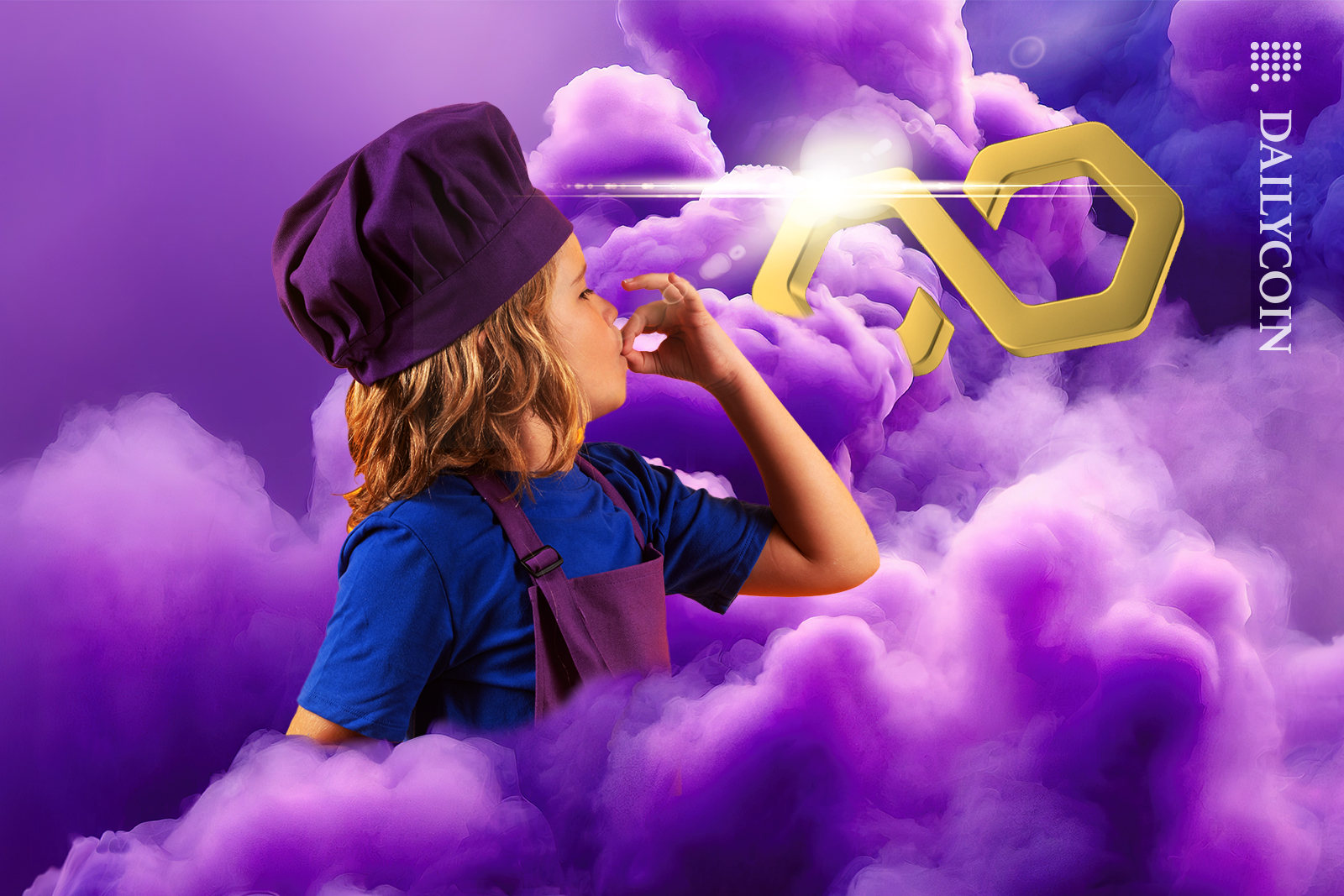 Little girl in the purple skies, giving Polygon MATIC a ''chef's kiss''.