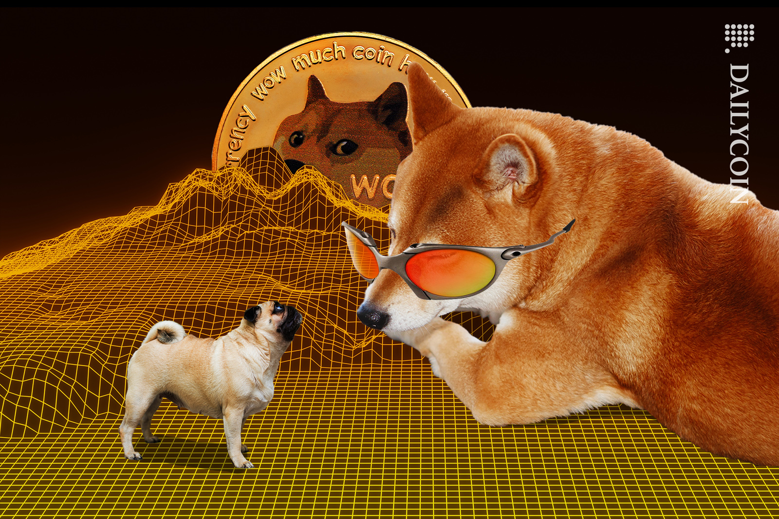 Doge talking about pressure for his coin with his pal the pug.