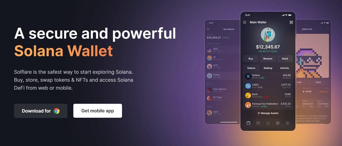 Solflare wallet Solana.