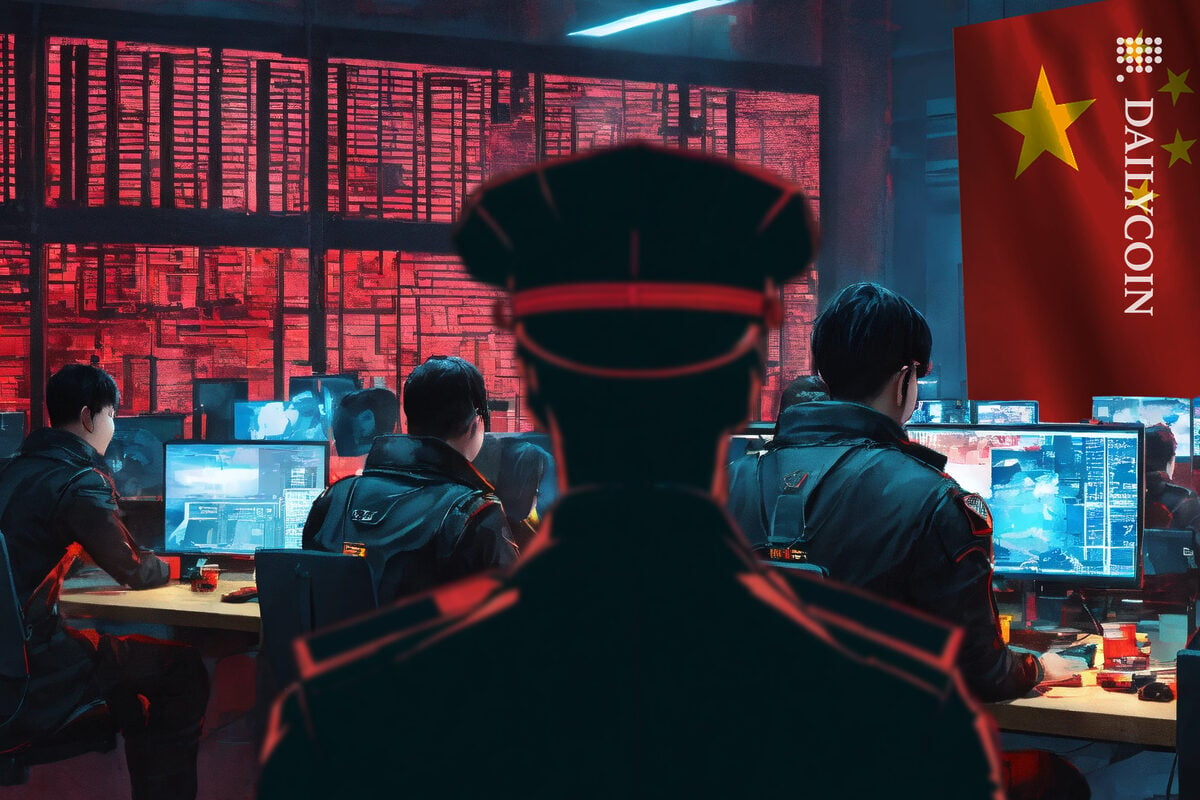 Chinese Security monitoring crypto activity.