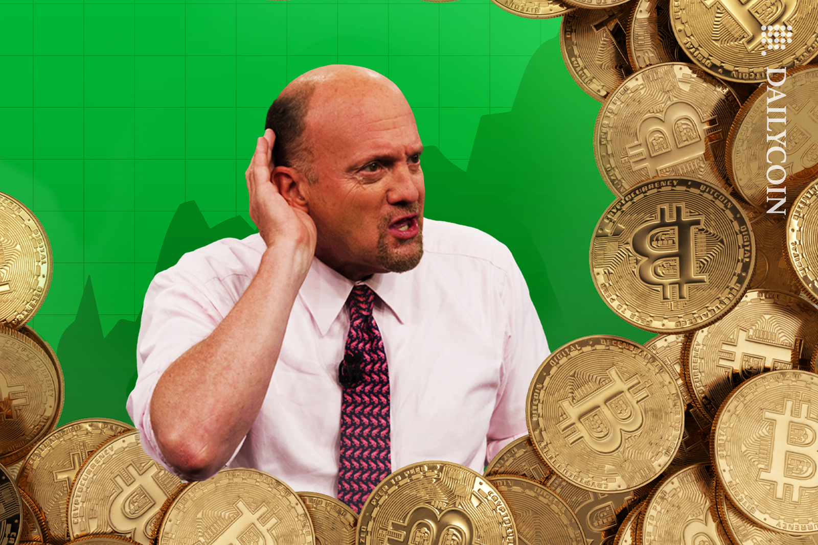 Jim Cramer wants to hear what you have to say now about bitcoin being record green.