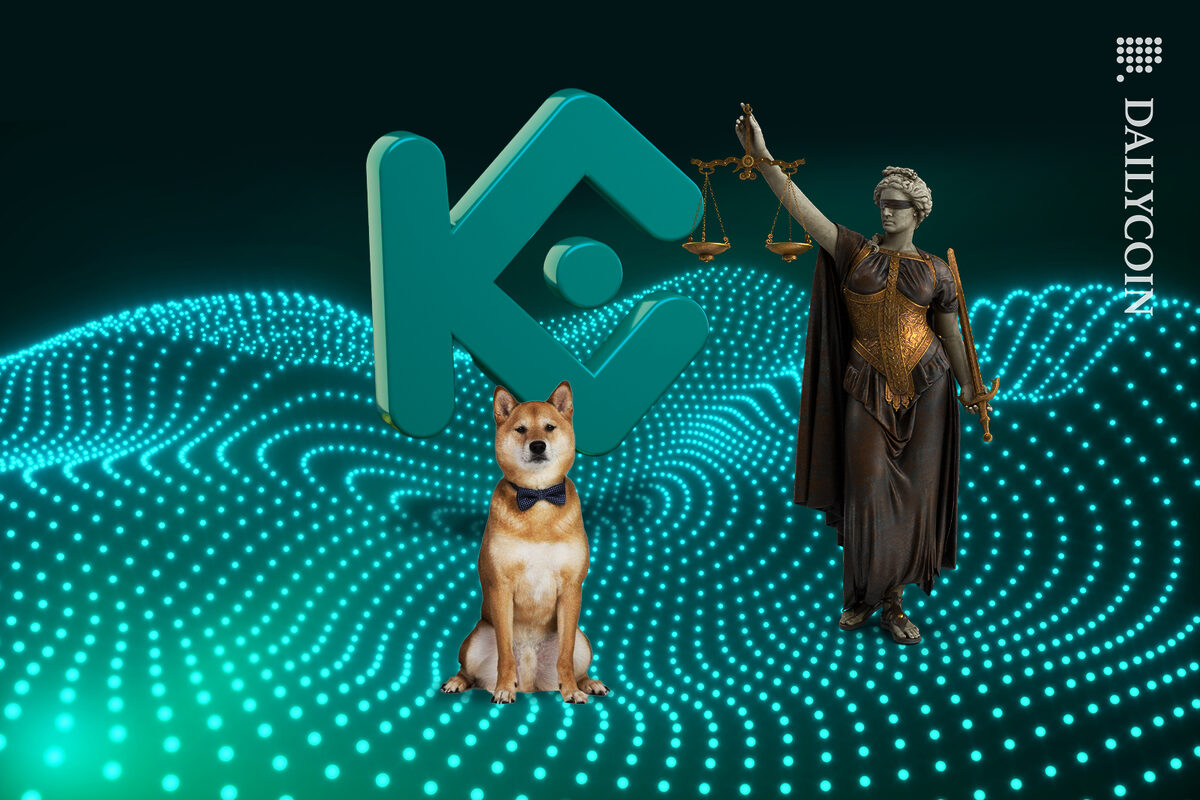 Shiba inu sad to leave KuCoin as Lady Justice takes a closer look at their digital space.