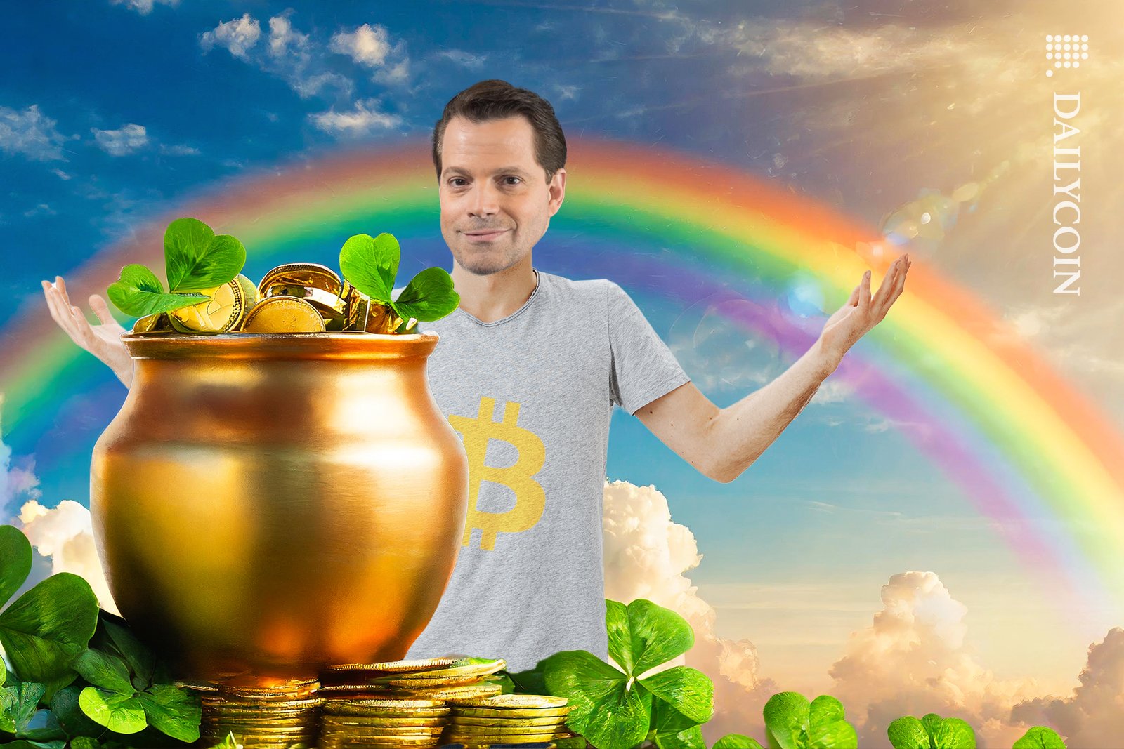 Scaramucci believes that there is lucky pot of gold at the end of bitcoin's rainbow.