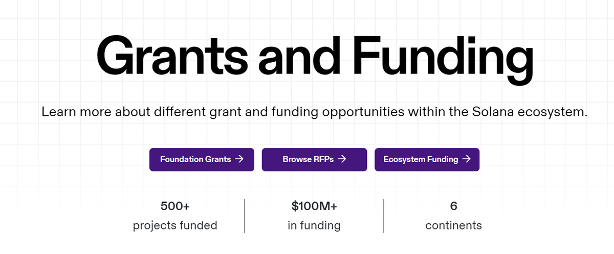 Solana Foundation grants.