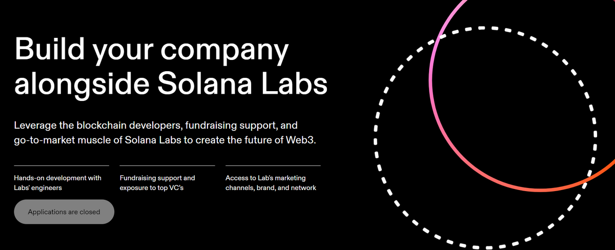 Solana Labs incubator.