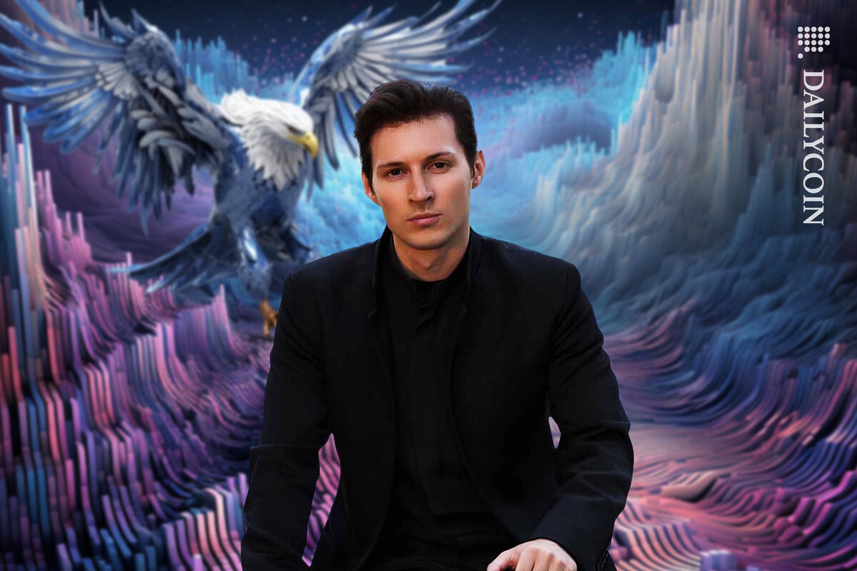 Telegram CEO Pavel Durov testing his security eagle.
