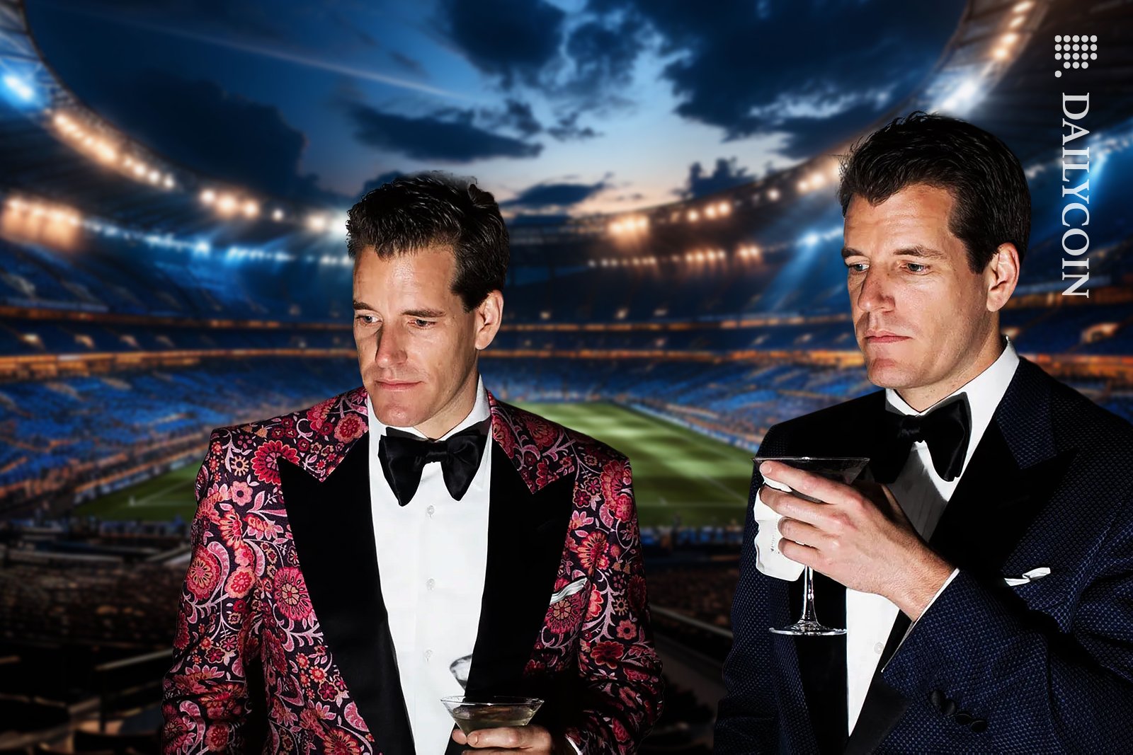 Winklevoss football watching evening is spoiled.