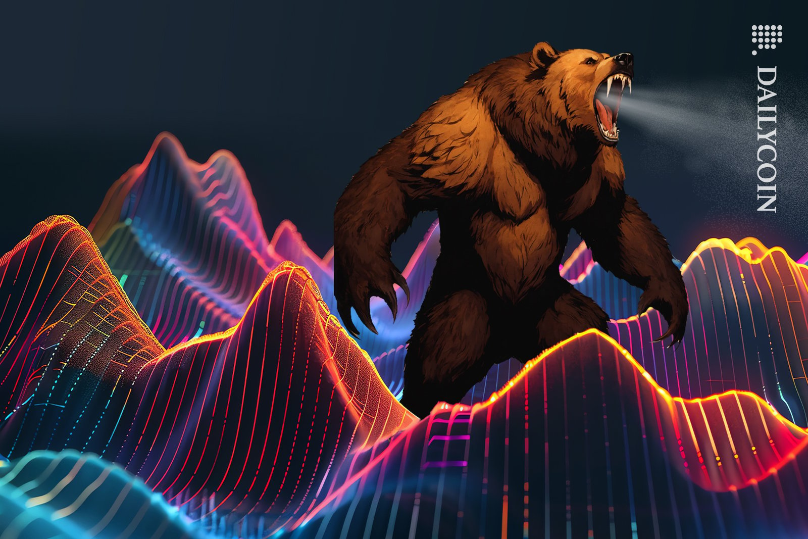 Bear screaming on a digital price index land.