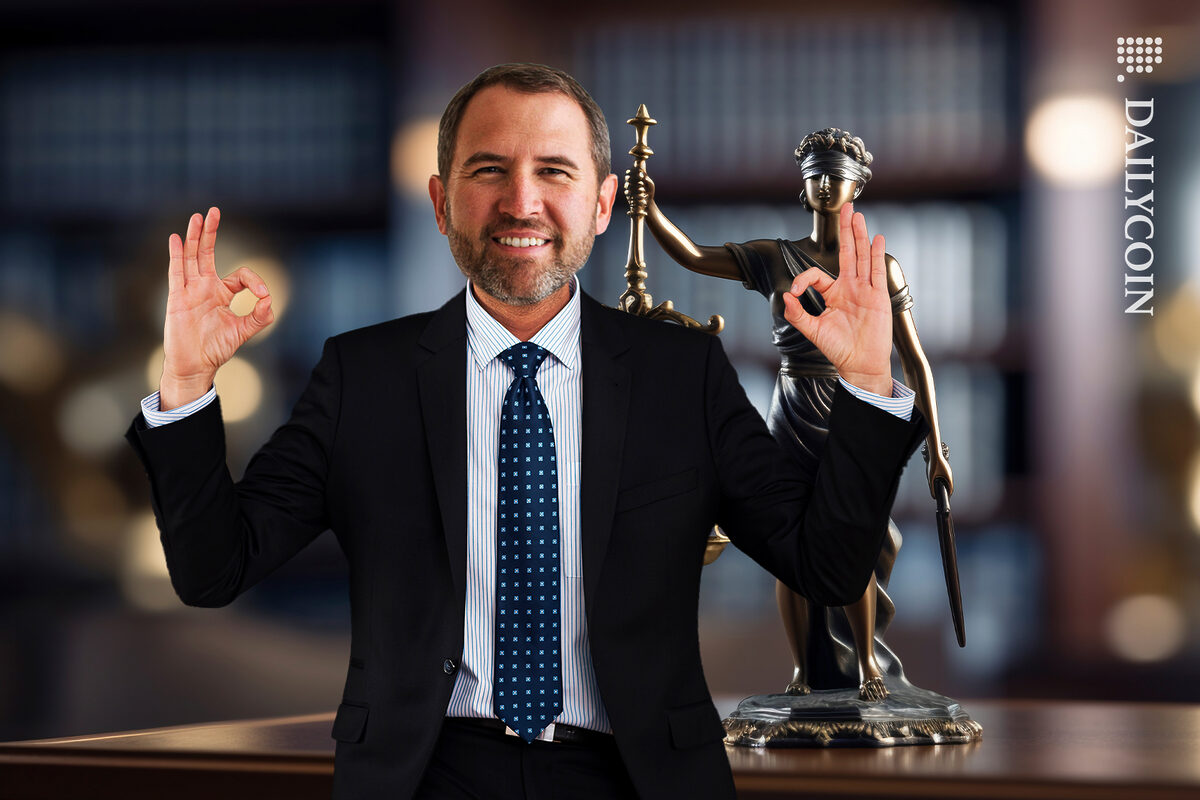 Brad Garlinghouse has lady justice behind him and he's feeling positive.