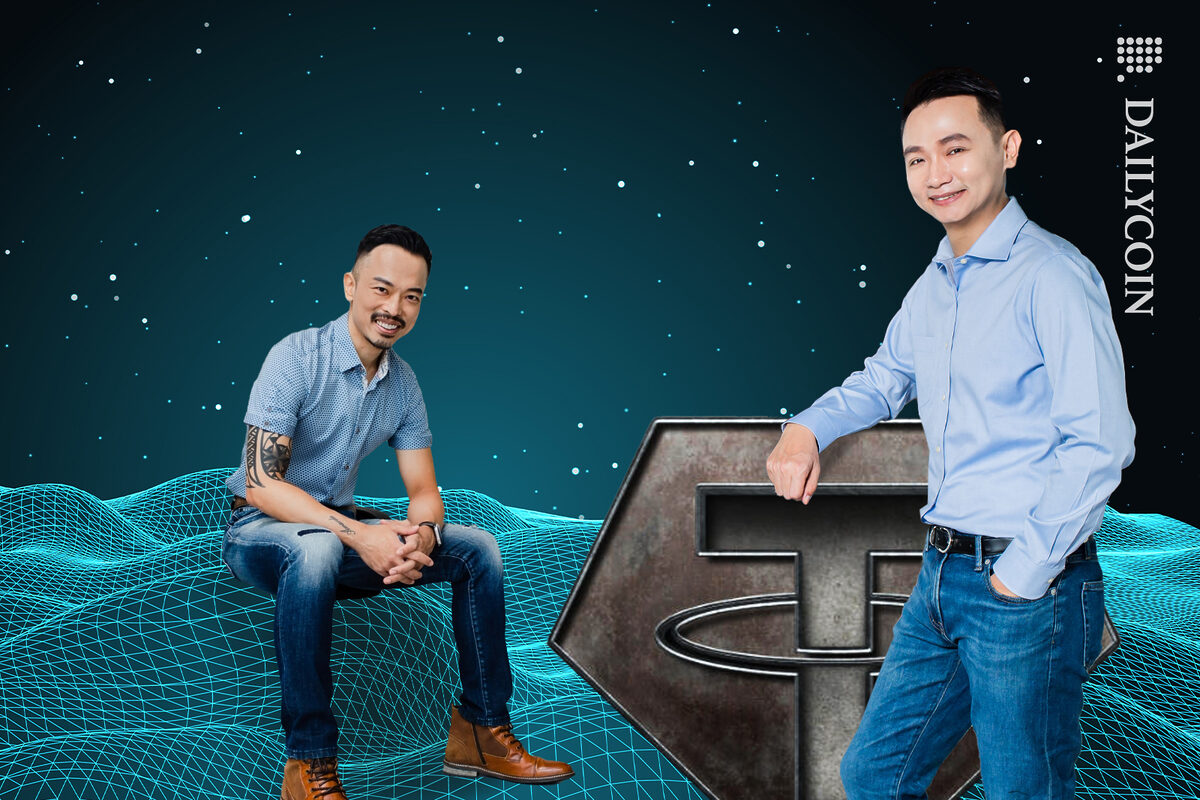 XREX founders Dr. Wayne Huang and Winston Hsiao on Tether land .