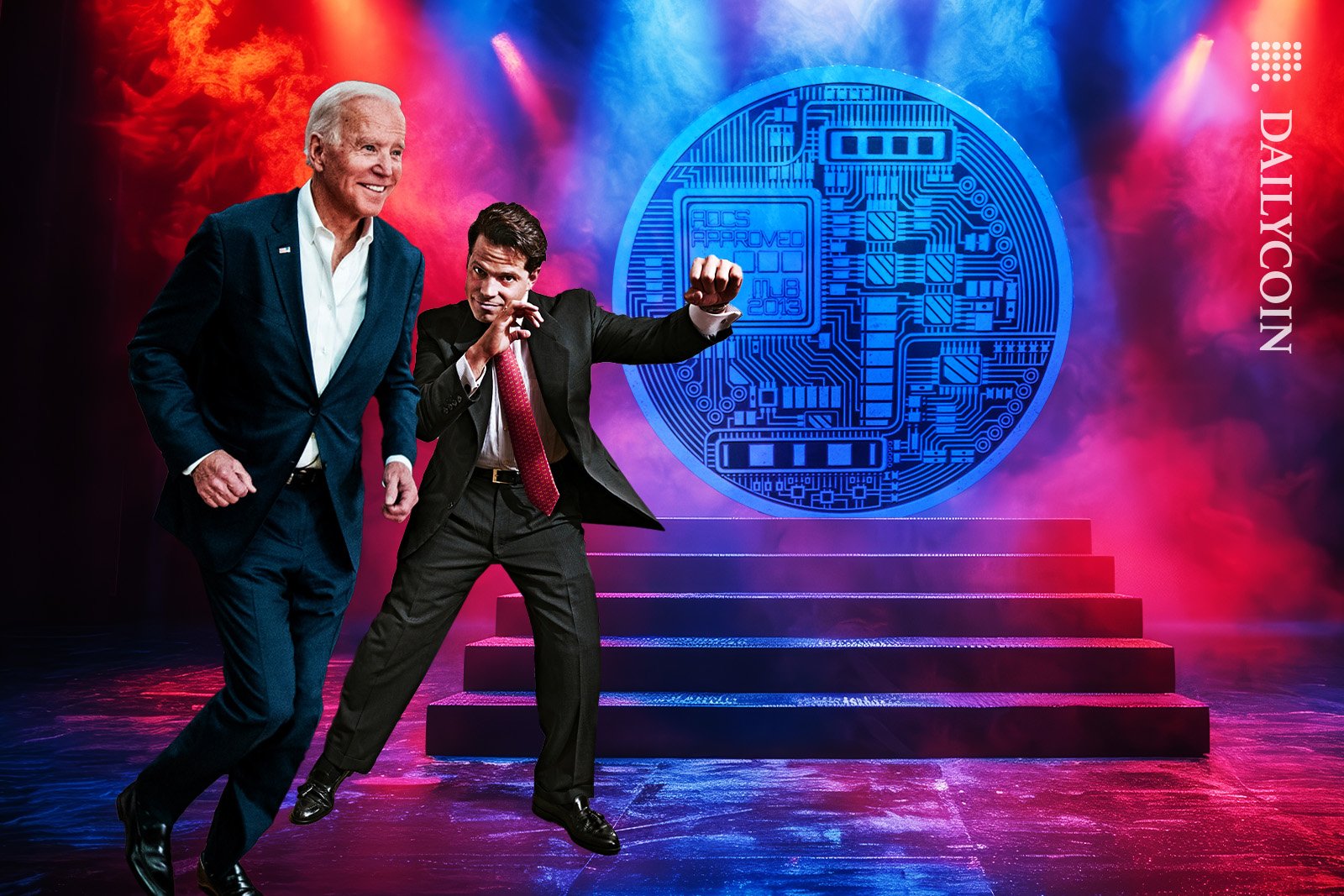 Anthony Scaramucci welcoming Biden to the crypto stage.