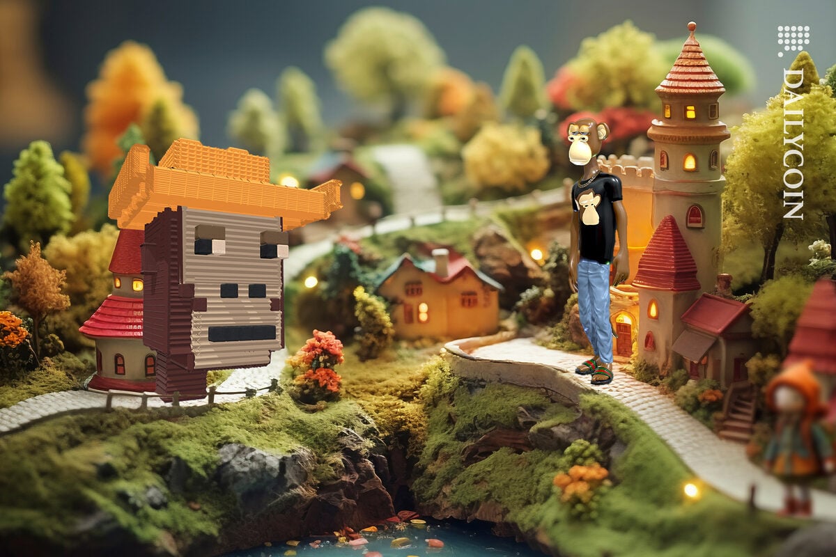 Bored Ape and Crypto punk are back to being neighbors in the fantasy land.