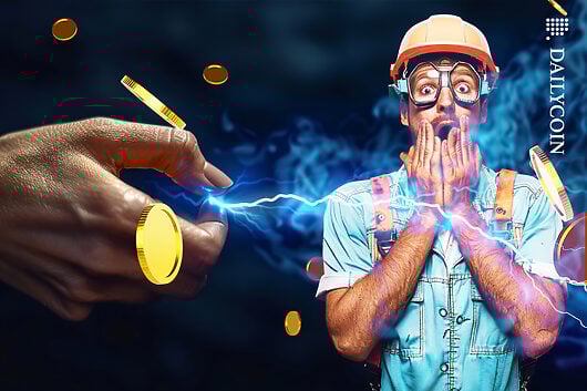 Hand electrivuting a crypto miner out of money.