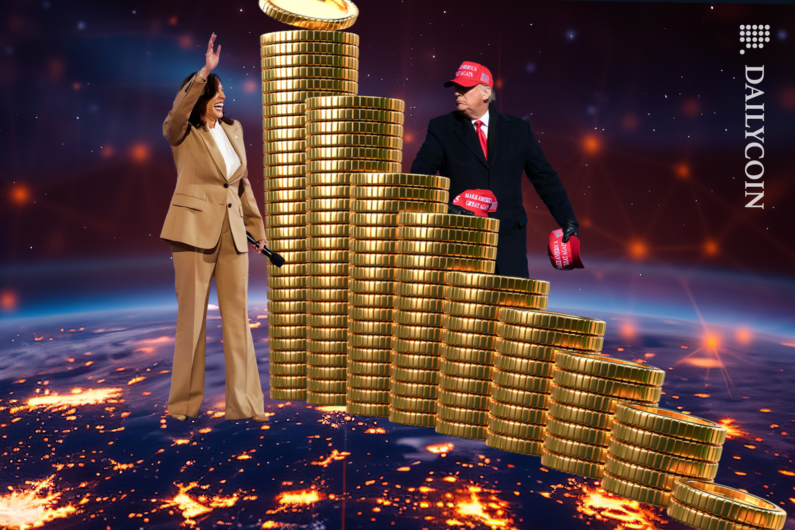 Crypto bets are open for Kamala vs Donald.