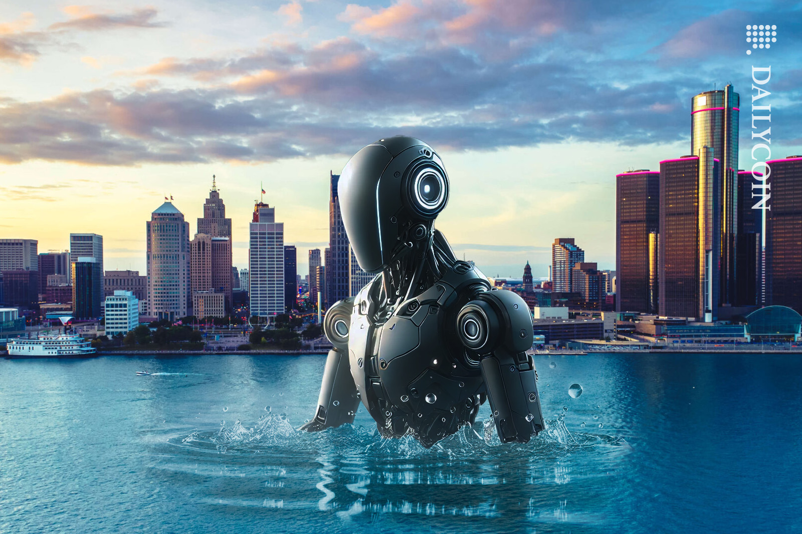 Robot appearing the Detroit - USA.